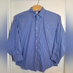 Brooks Brothers Traditional Fit‎ 17.5 35 Mens Long Sleeve Blue Oxford Shirt